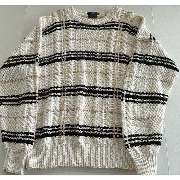 Women’s Unique Robinson Private Stock Cotton Hand Knit Pullover Sweater Size XL - Picture 5 of 7